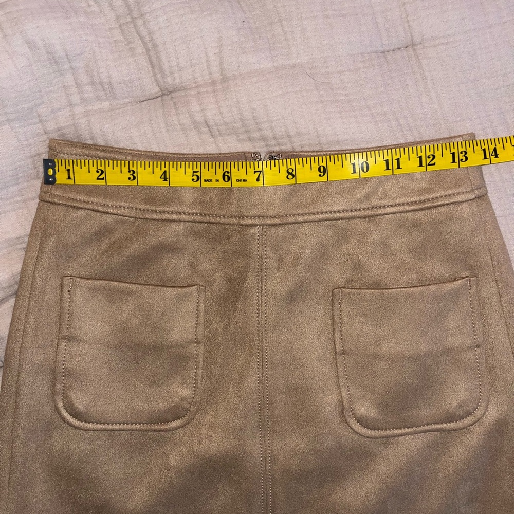 Like-New LOFT Faux Suede Pocket Shift Skirt - Picture 7 of 8